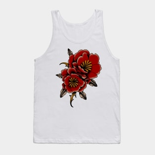 Rose Traditional Tattoo II Tank Top